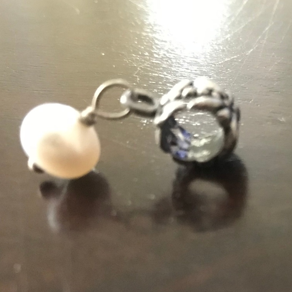 Silver and Pearl Charm for Charm Bracelet NWOT - Picture 4 of 4